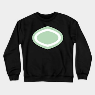 Simple Teal Geometric orb white abstract Crewneck Sweatshirt